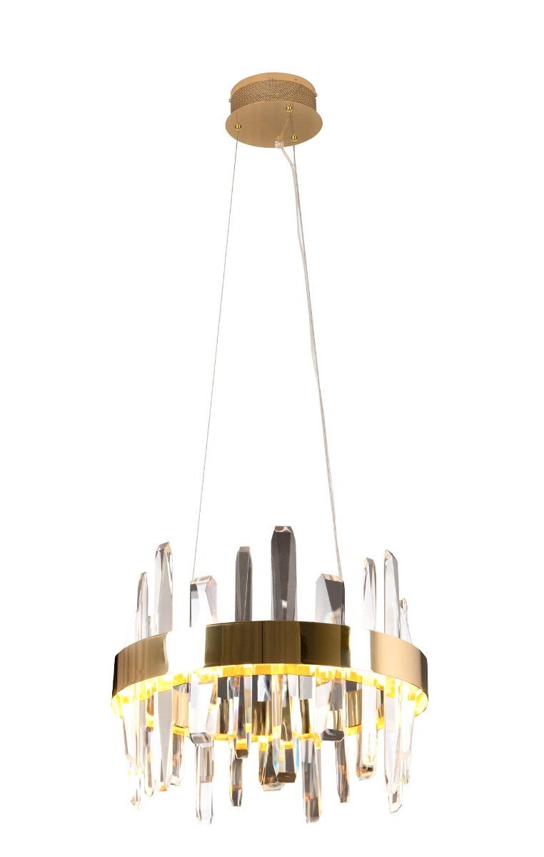 Lampa wisząca PRINCE LED 21W Ciepła biel 1260lm złota wym: 150 x 40 x 40 cm Maxlight