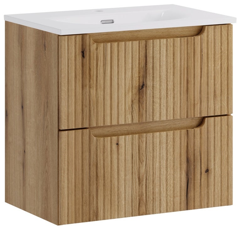 Szafka łazienkowa Nova 60 cm dąb coast evoke z umywalką SKY