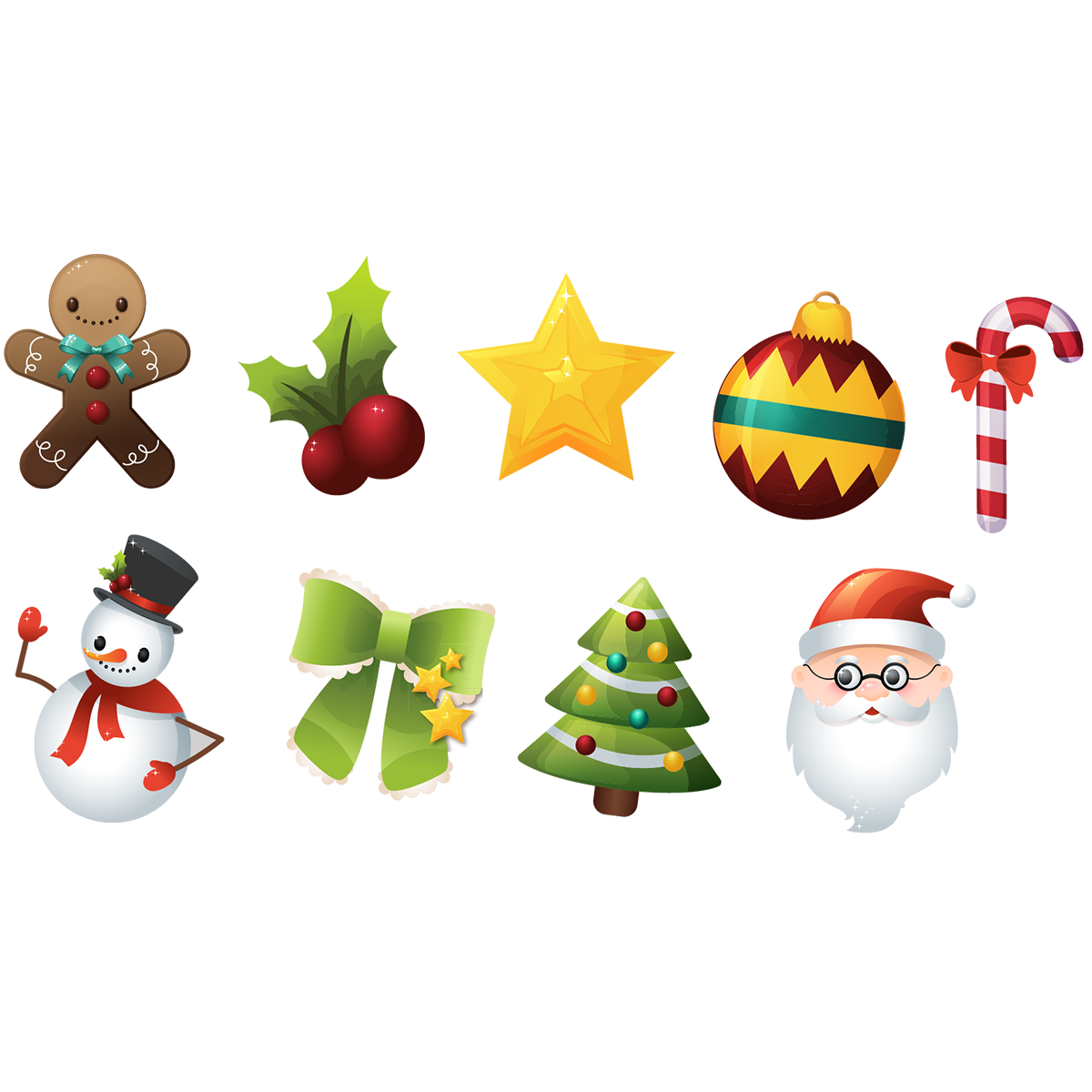 Sticker Noël la féerie de Noël - Autocollants stickers adhésifs noël - décoration fêtes - 120x220cm - 2