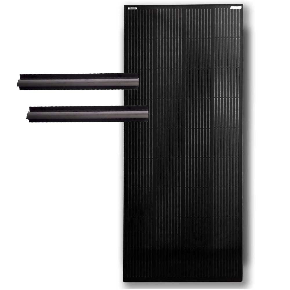 Blugy pack panel black 180wp +2 soportes 668mm camper, autocaravana, vanlife