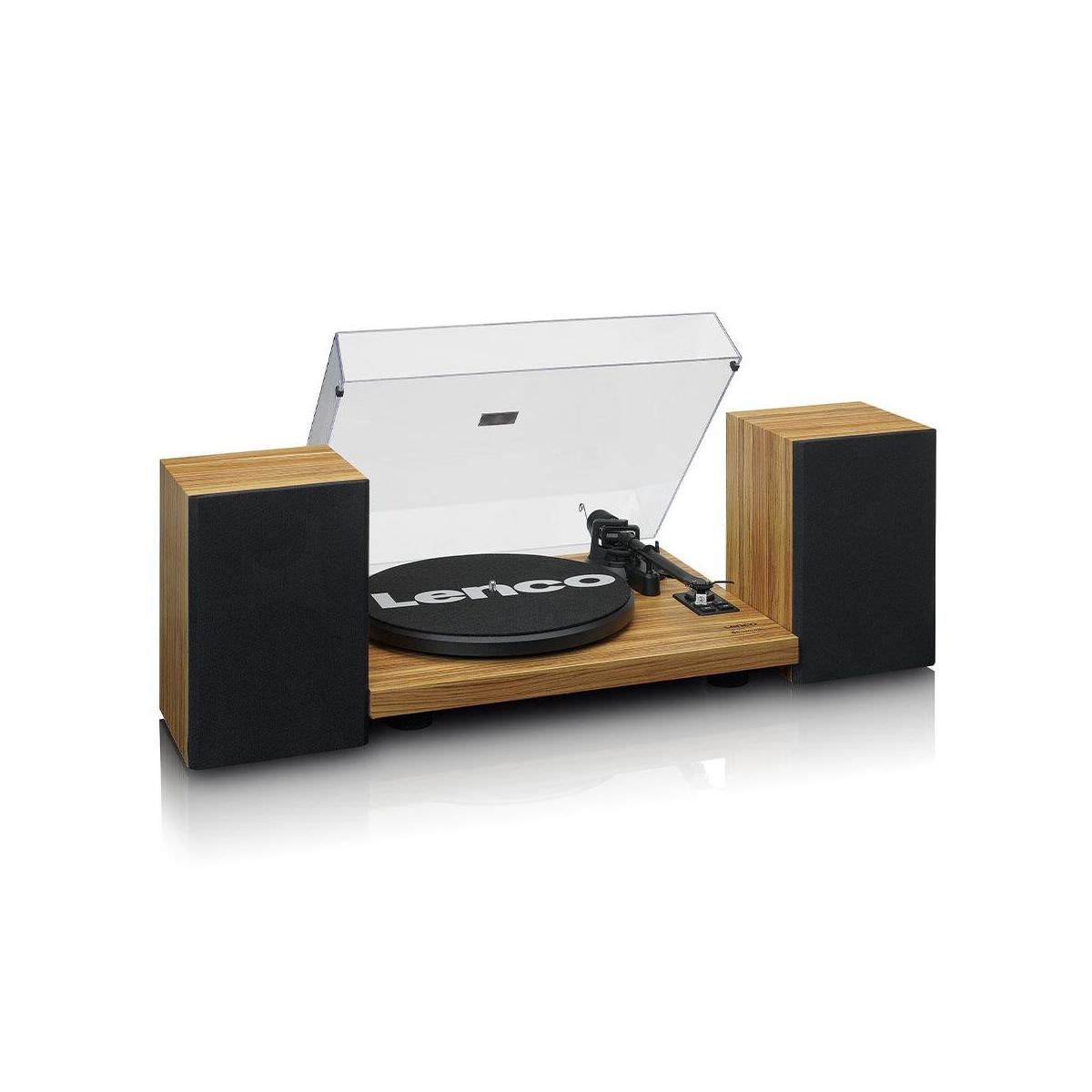 Lenco L-30BK Platine Vinyle Entraînée Par Courroie Noire - Semi-Automatique, USB, Arrêt Auto, 33/45 Tours