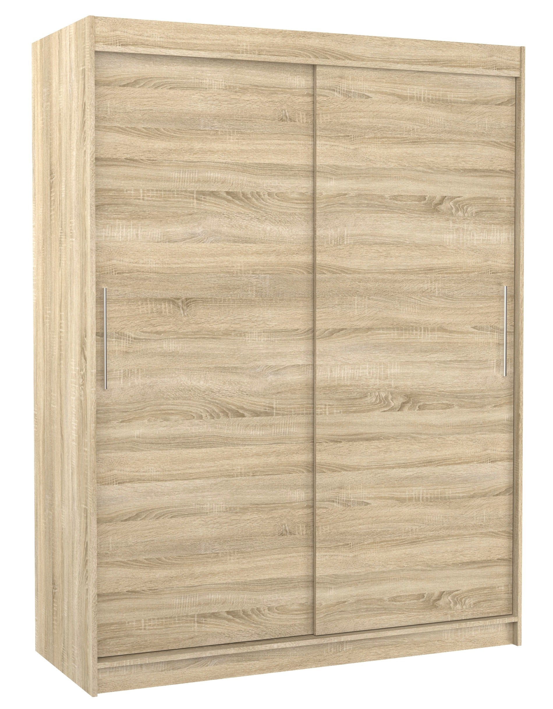 Armoire de chambre à coucher naturel 2 portes coulissantes Douva 150cm ...