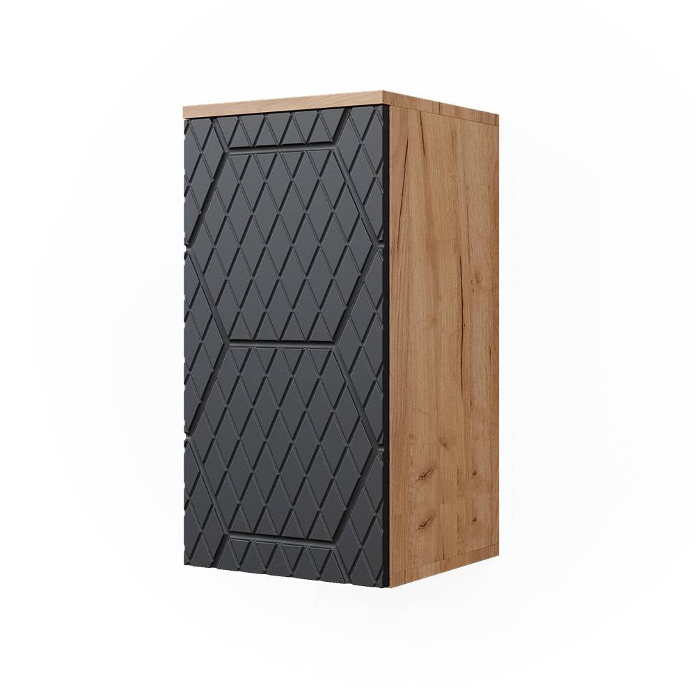 Vicco Szafka łazienkowa Irma, Antracyt o strukturze plastra miodu, 30 x 59 cm 2 przedziały, łazienka