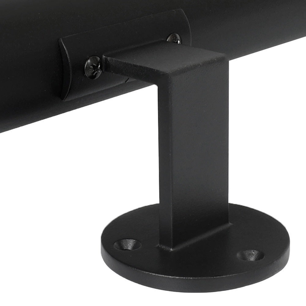4 Supporti Per Corrimano WIDE | Staffe A Parete In Metallo Nero | Per Scale Interne Ed Esterne, Balaustre