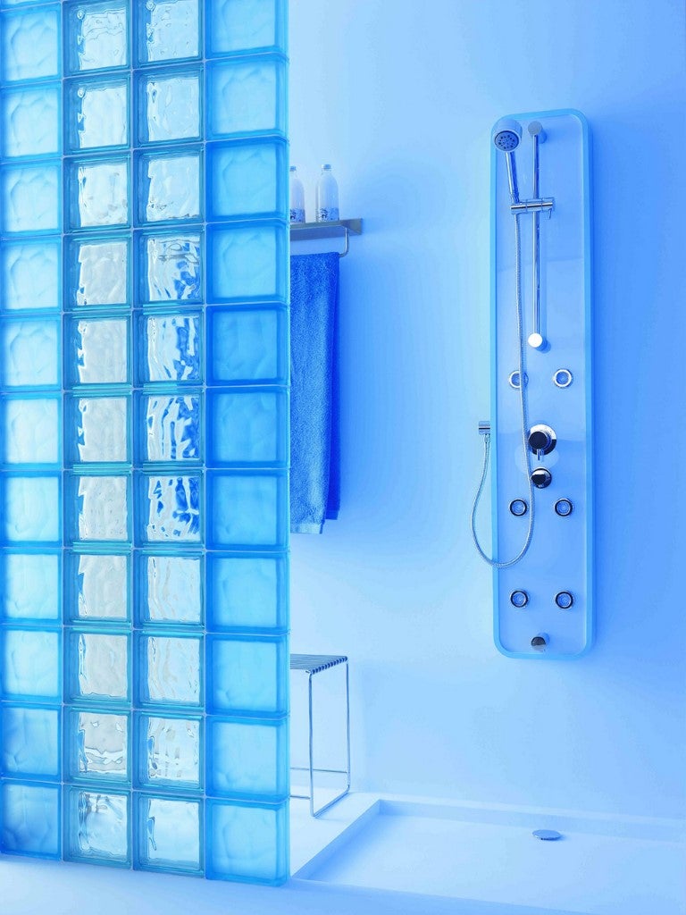 ReadyBlock, kit in alluminio per la realizzazione di pareti con mattoni di vetro 190x190x80 mm (2x4). Dimensione parete 455x837 mm (larghezza x H.) - 2