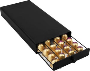 Porte-capsules Nespresso Rotatif - Inox Argenté - Pour 40 Capsules - Neuf