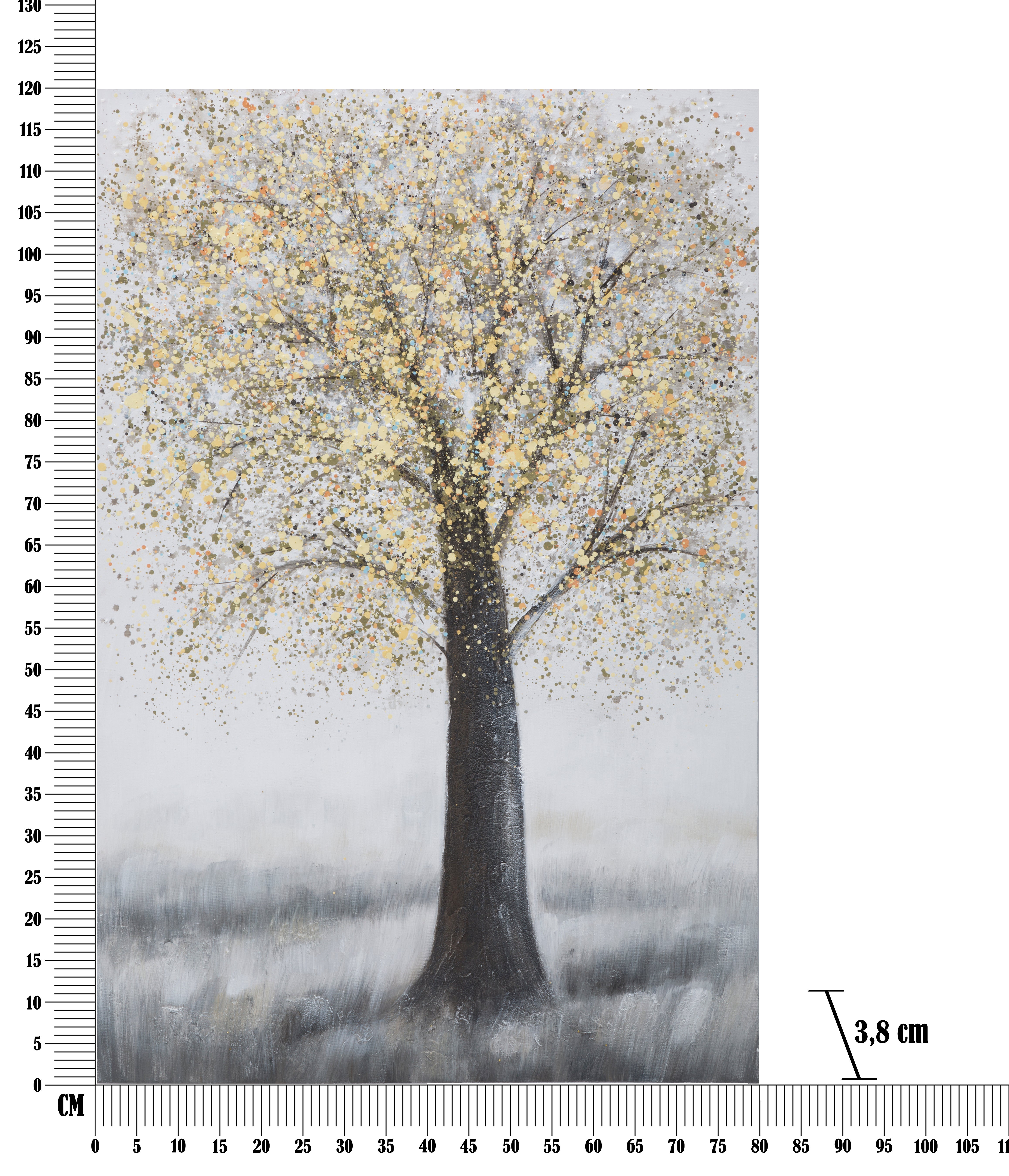 PEINTURE MURALE FAITE MAIN ARBRE SIMPLE -A- CM 80X3,8X120 - 7