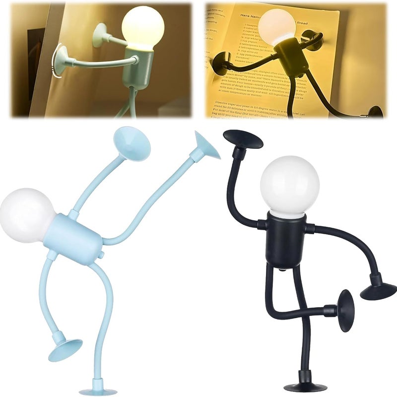 Lampka nocna dla dzieci, dwuczęściowy zestaw lampek nocnych LED, lampka nocna, lampka nocna do pokoju dziecięcego, niebiesko-czarna