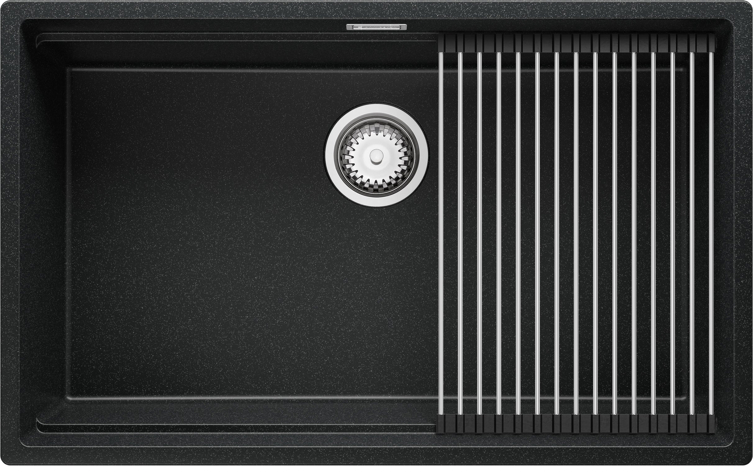 Lavello Sottotop In Granito Grigio Primagran - 76x47 Cm, 1 Vasca, Per Mobile 80 Cm - Foto 4