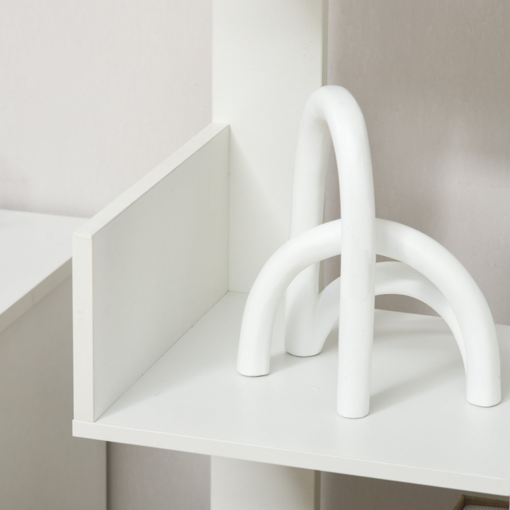 HOMCOM Mobile Libreria ad Albero con 13 Ripiani, Libreria Scaffale Moderna in Legno per Soggiorno, Studio, Ufficio, Bianco - 6