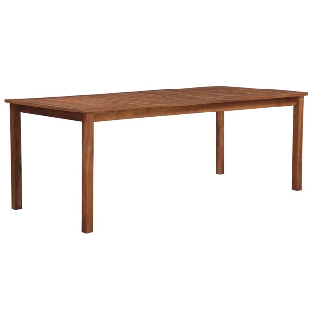 Table de jardin extensible rectangulaire en Bois Marron 8 places