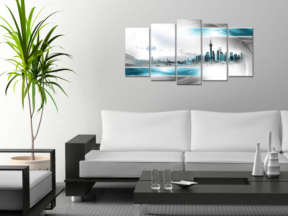 DECLINA, Tableau toile imprimée, Tableau toile design déco SHANGHAI, 220x120 cm - 3
