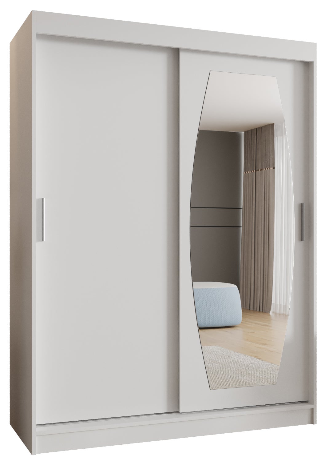 Szafa przesuwna garderoba ROSSA 150 x 62 x 200 cm Biały