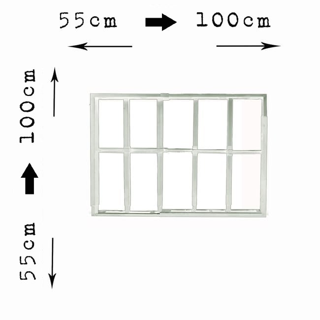 Grata di sicurezza per finestra regolabile (larghezza e altezza) da 55x55 cm a 100x100 cm Bianca - 6