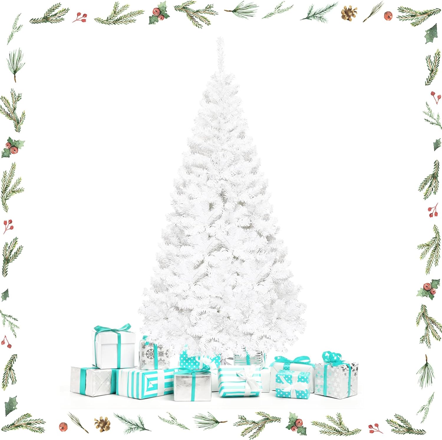 Le Sapin de Noel Artificiel Blanc Argenté 1m80 avec pied | Sapins de Noël artificiels Le Sapin de Noel Artificiel Blanc Argenté 1m80 avec pied | Sapins de Noël artificiels