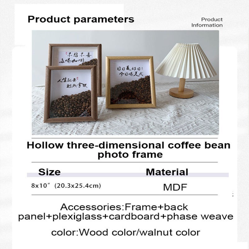 Cadre photo créatif en forme de grain de café, cadeau personnalisé fait main à faire soi-même, décoration style Instagram simple et raffinée. - 7