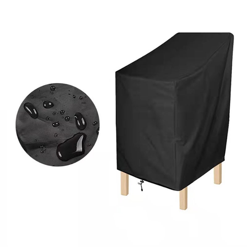Housse de Chaise de Jardin 2 Pièces, avec Lacet Boucle Pochette Housse Fauteuil Jardin Housse Chaise Extérieur (75 * 75 * 120cm, 210D) - 6