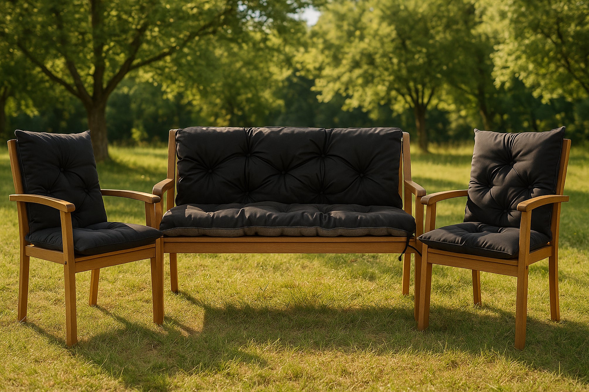 Coussin pour banc de jardin 120x50x40cm, coussin de banc de jardin Noir, coussin de jardin, coussin de banc extérieur, coussin de balançoire - 6