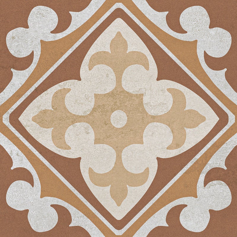 Piastrella da Pavimento Opaco CERTECA MONSERRATE Effetto Idraulico Marrone | 33,5x33,5 (Confezione da 13 unità = 1,46 m2) - 7