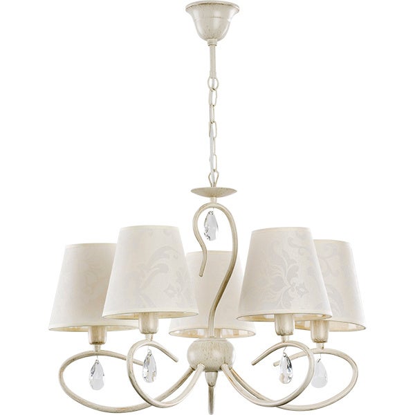 Lampa wisząca BALI biała 5xE14x10W metal wym:70x50x50cm IP20 Alfa