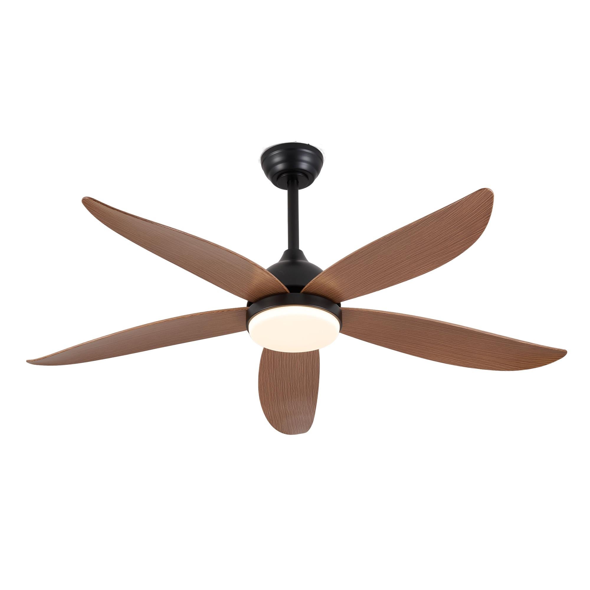 Ventilateur de Plafond Intelligent 132 cm Pales Effet Bois 5 Lames Contrôle APP 6 Vitesses LED 3 Couleurs Veilleuse 110-240V - 7