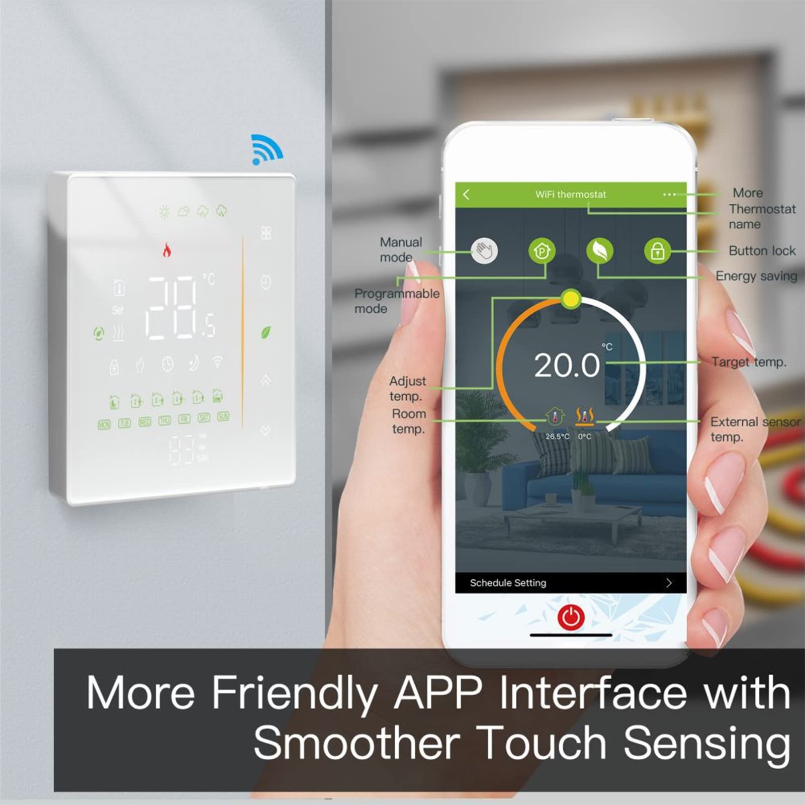 Acquista Termostato Intelligente WiFi Regolatore Di Temperatura - Foto 6