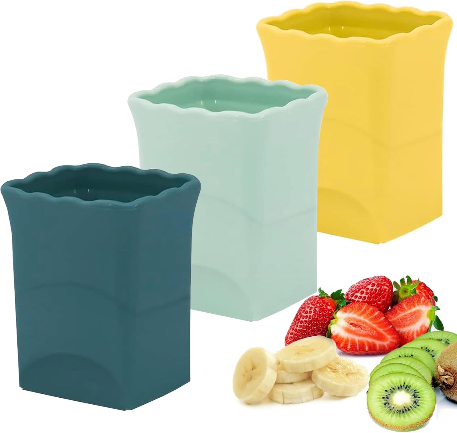 Lot De 3 Coupe-fruits : Coupe-fruits Pour Fraises, œufs, Bananes, Champignons, Concombres, Kiwis