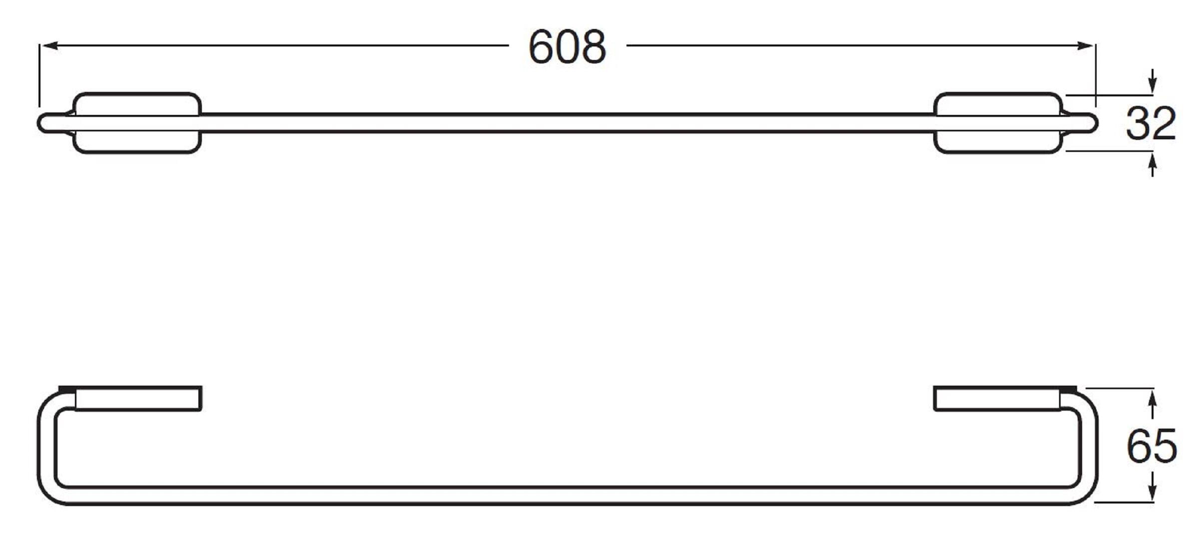 Suszarka na ręczniki Legacy chromowana 60,8x3,2 cm - 2