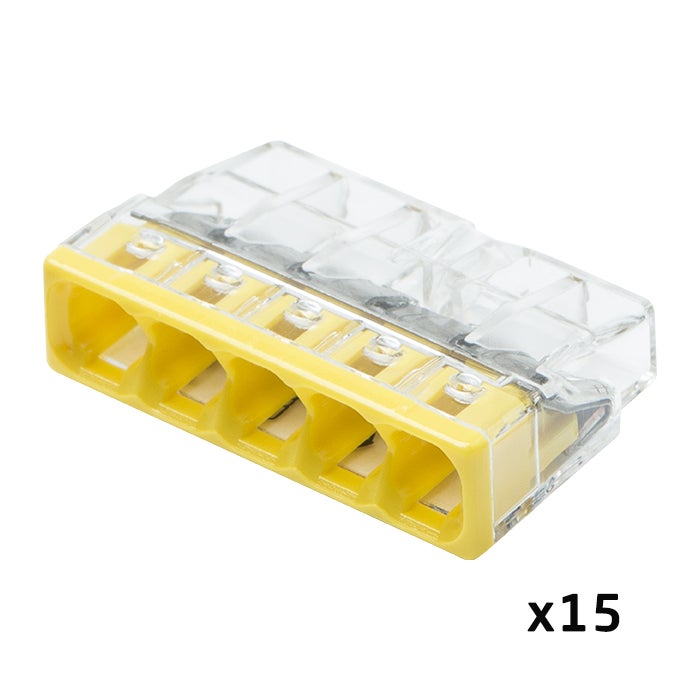 Pot 100 bornes WAGO S2273, connecteurs PUSH WIRE, 400 V, 24 A, boîtier transparent, assortiment 2 à 8 entrées, pot refermable - 5
