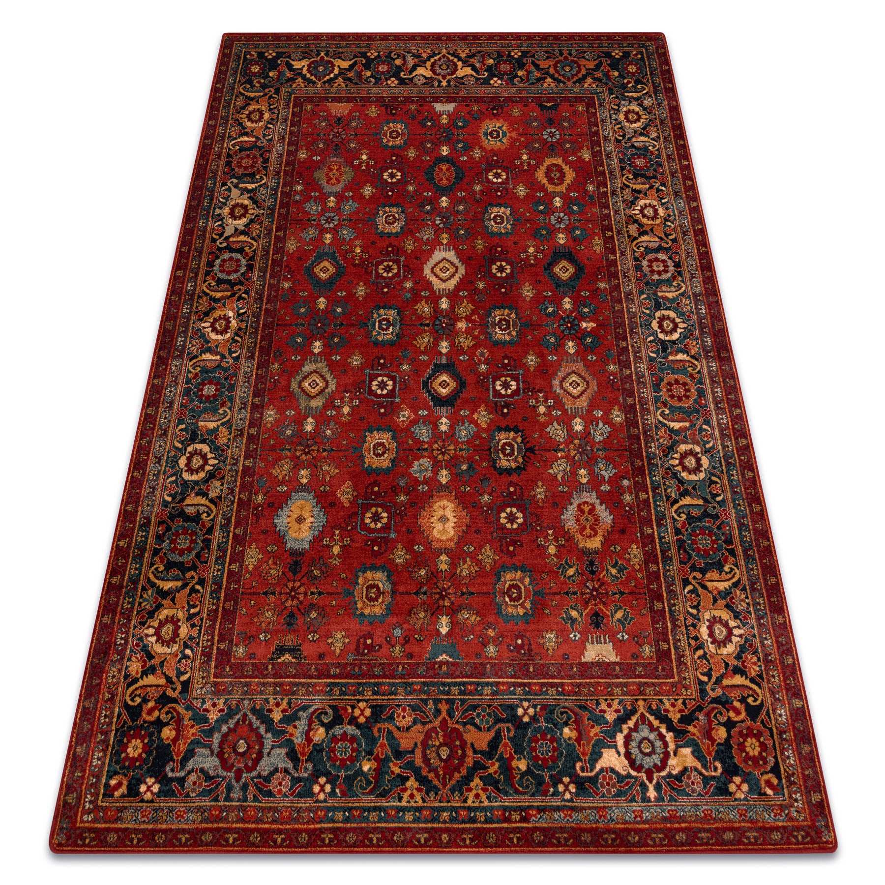 Dywan wełniany OMEGA PARILLO ramka rubin 235x350 cm