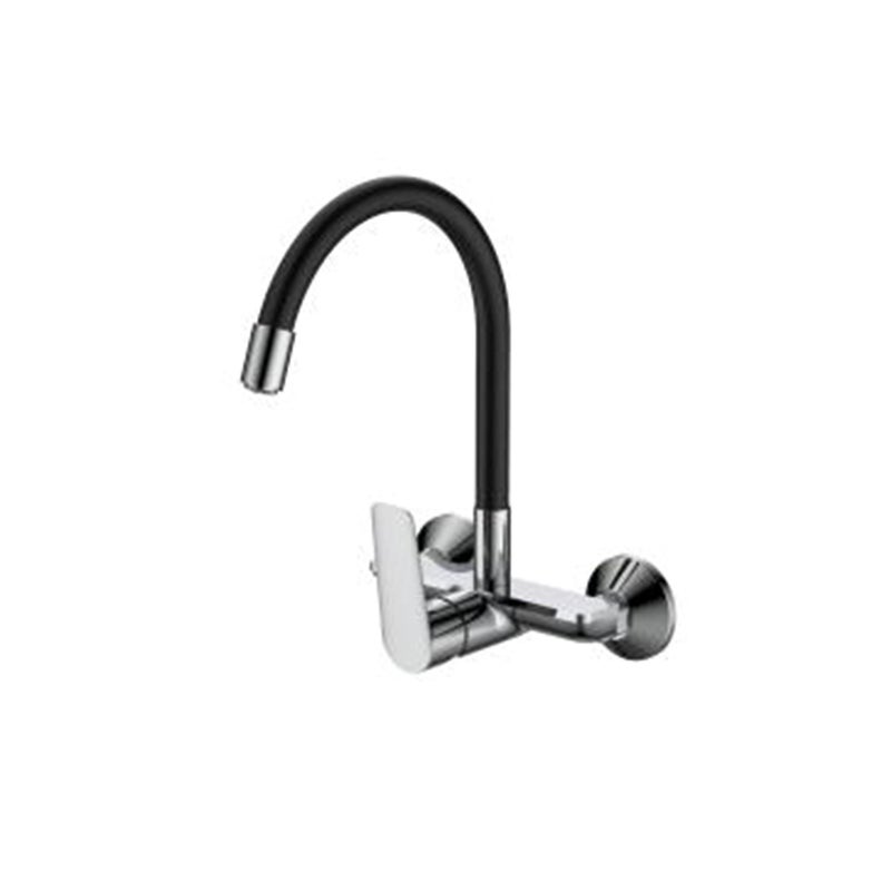 Bateria Jano Negris ELBA zlewumyw ścienna elstyczna chrom.czarna 40 mm