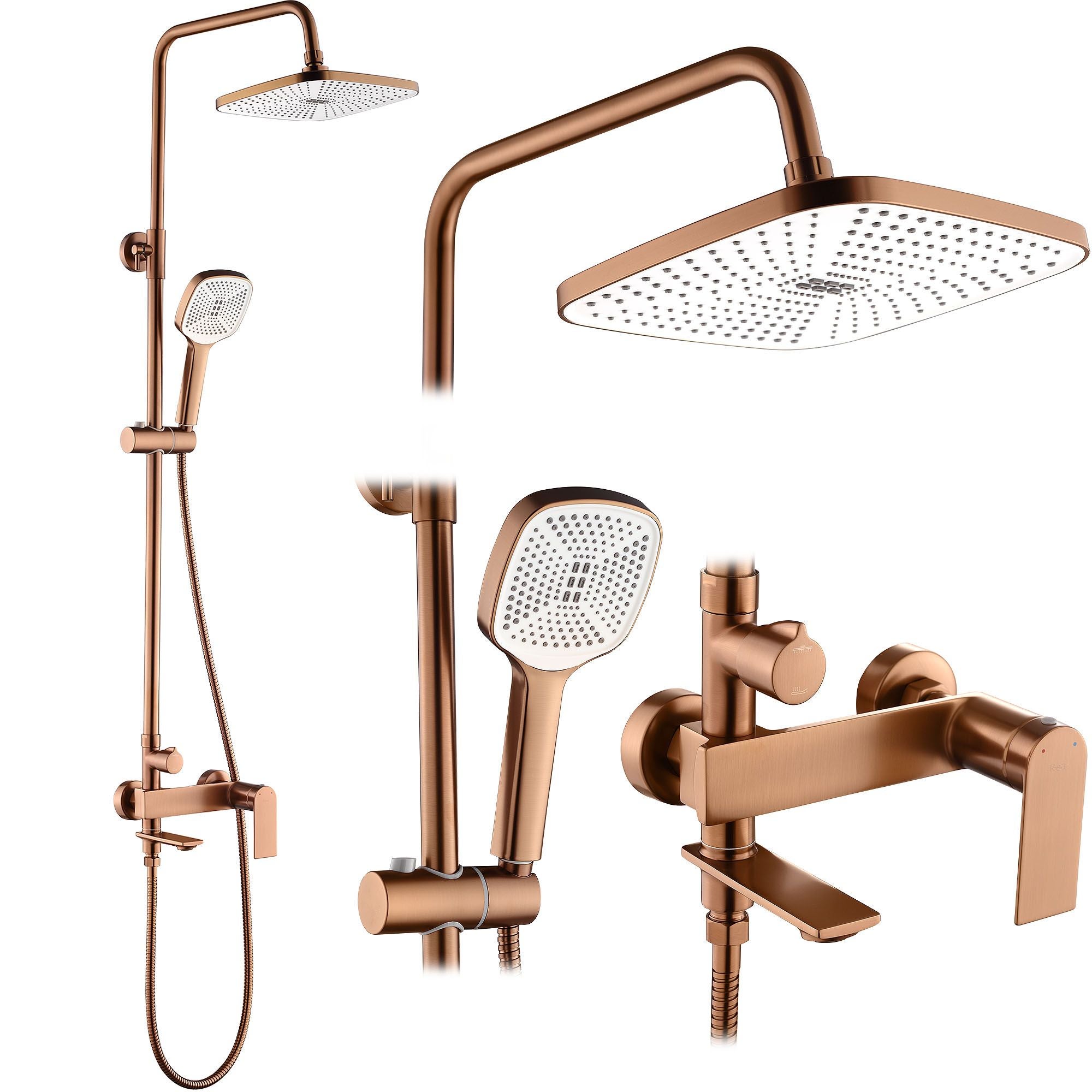KIT DE DOUCHE REA STORM BRUSH COPPER | Leroy Merlin