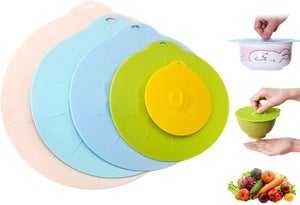 Set De 5 Couvercles En Silicone Réutilisables - 5 Tailles, Pour Bols, Assiettes, Casseroles... Sans BPA