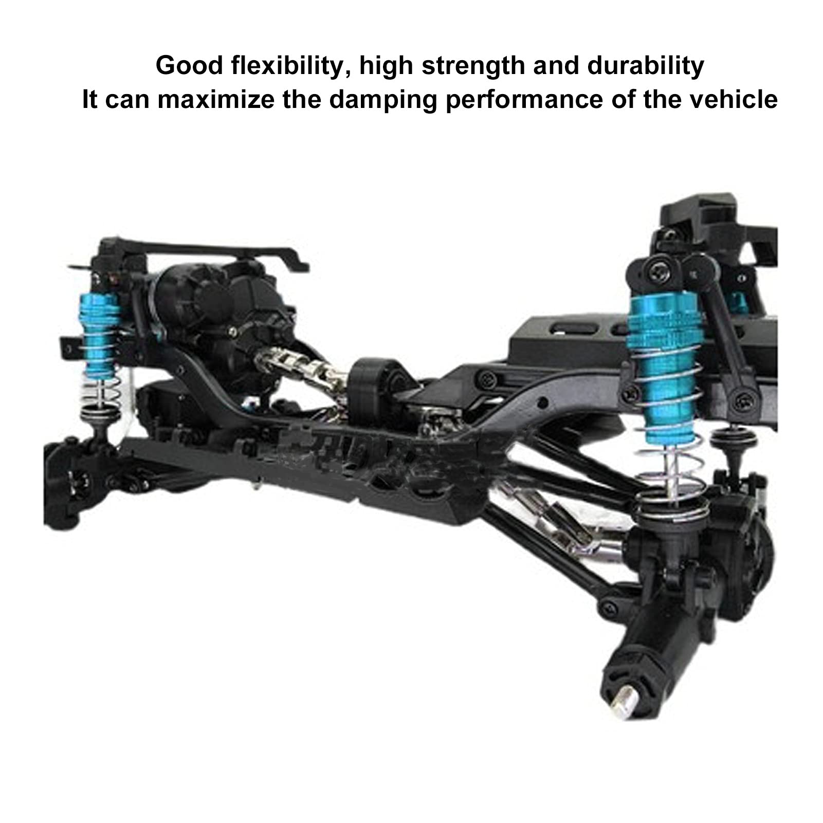 Ammortizzatore a molla regolabile in metallo per auto RC 1/12 per MN G500/parti di aggiornamento (blu) - 4