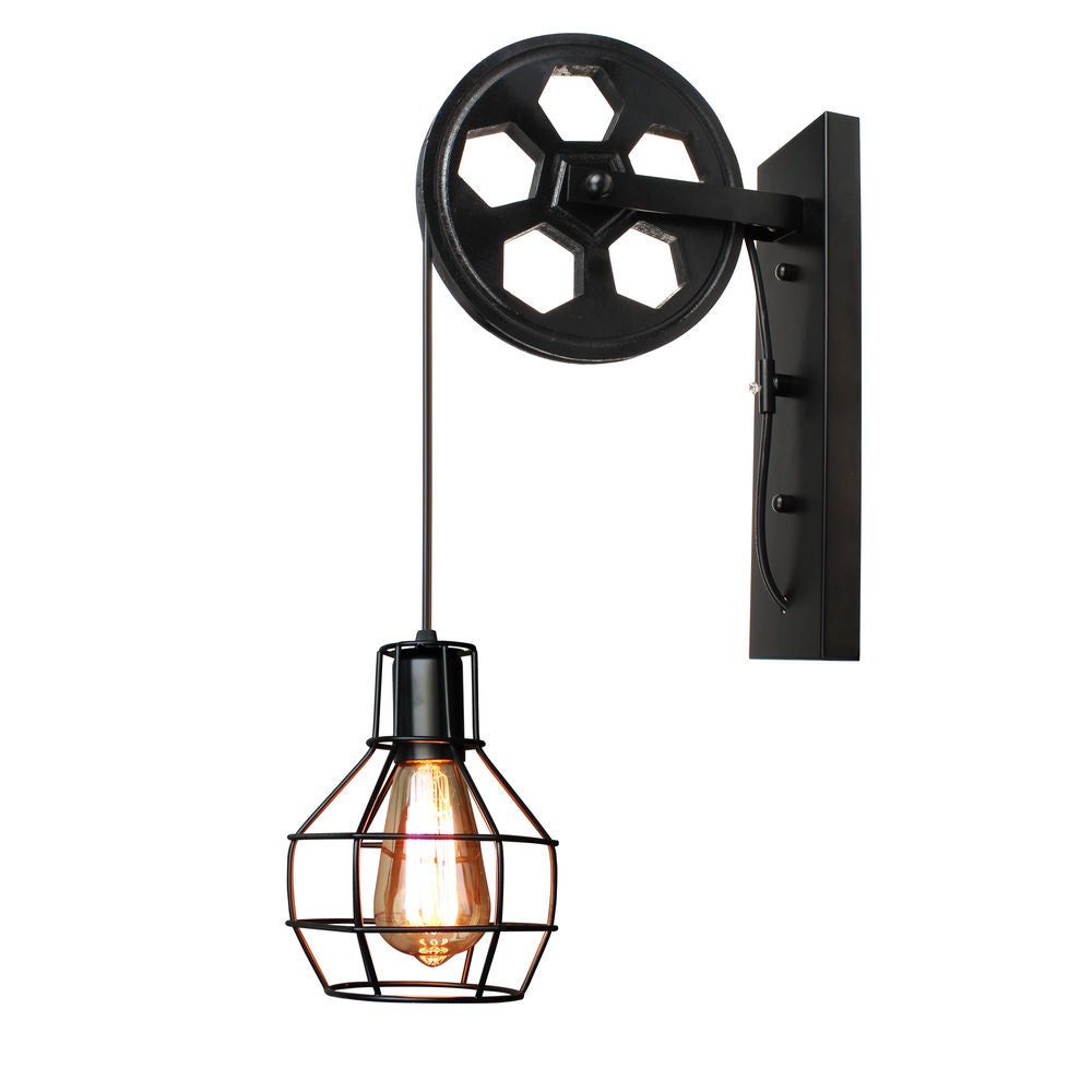 HWSY Style Industriel Rétro En Fer Forgé Conduite D'eau Applique Murale Vintage Métal Applique Murale Steampunk Style Rustique Applique Murale Pour Décor à La Maison Pub Café Hôtel E27 Edison