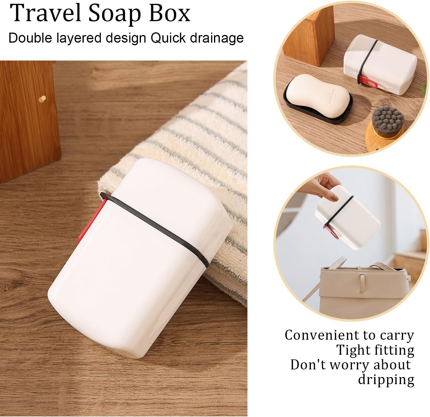 2 Portasapone Portatili Impermeabili Con Chiusura A Scatto Per Viaggi - Scatole In Plastica Rosso Mattone E Blu, 11,9x7,4x4,3 Cm - 2