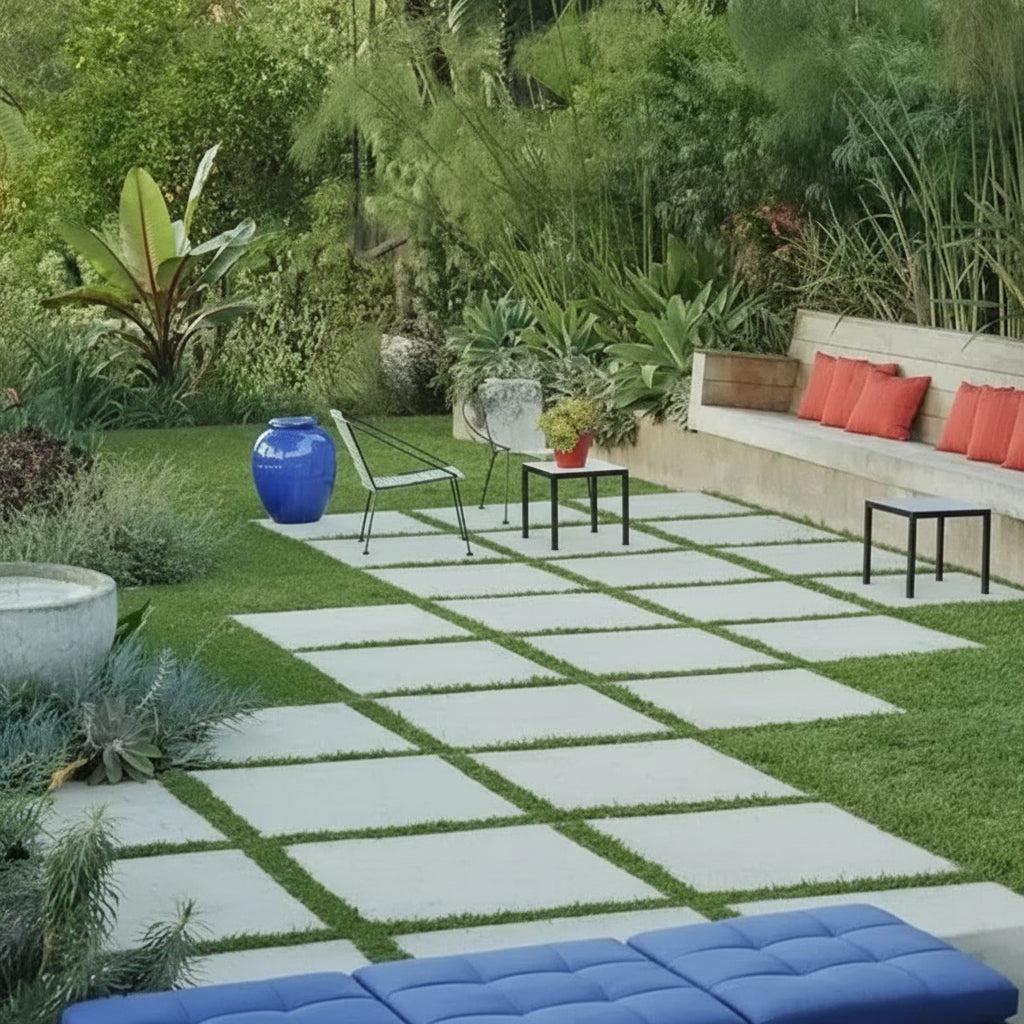 Dalle en Béton pour Jardin et Extérieurs 60x60 cm Unité / 60x60x4 cm. / Blanc - 3