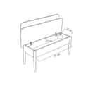 Banquette-coffre capitonnée avec dossier L110cm Scamnum Bois clair et ...