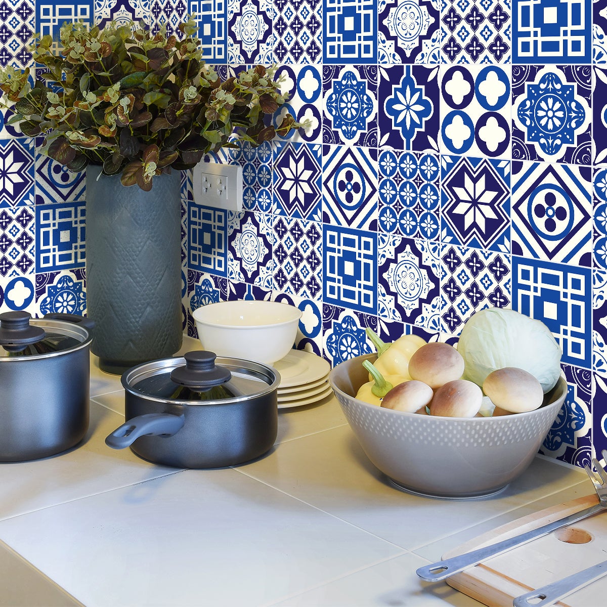 9 adesivi piastrelle mailina - Sticker adesivo - adesivi murali - 9stickers15x15cm - 5