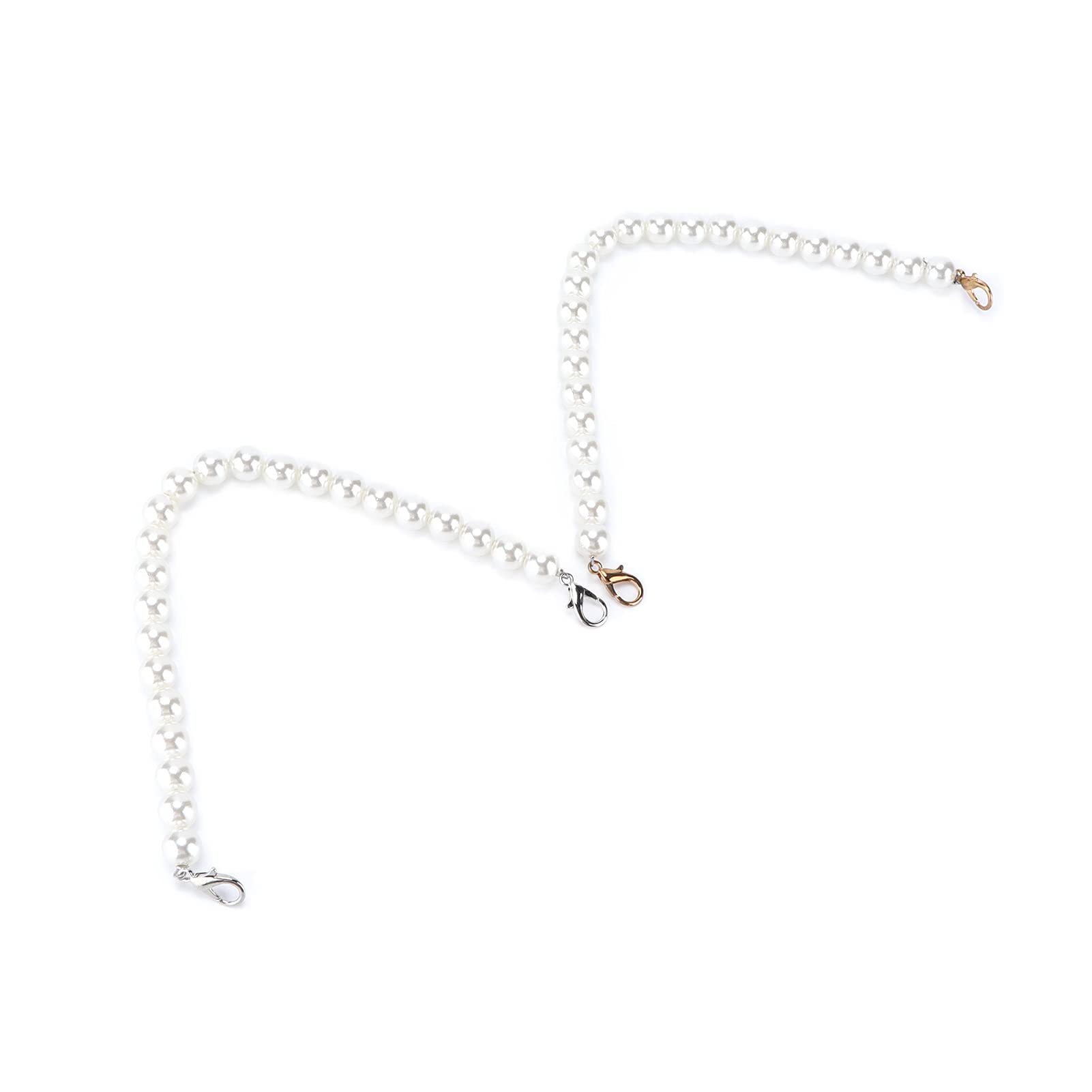 Lot De 2 Chaînes De Rechange Robustes En Perles D'imitation Pour Sac à Main, Accessoires De Décoration | FR