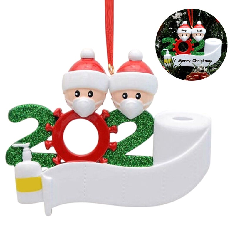 Décorations de Noël personnalisées pour sapin, bonhomme de neige à suspendre, noms et vœux à faire soi-même, cadeaux personnalisés pour famille, amis - 2