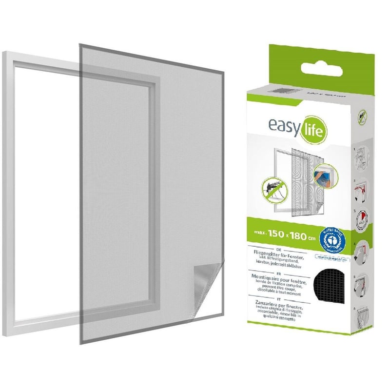 Moskitiera na okno Easy Life 150x180 cm, czarna