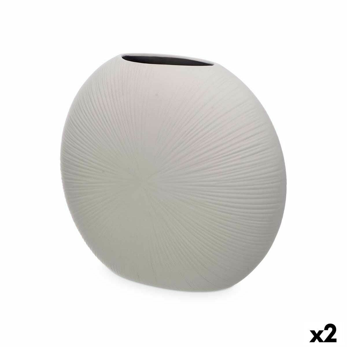Vase Gris C ramique 36 X 34 X 16 Cm 2 Unit s Circulaire Leroy Merlin Vase gris c ramique 36 x 34 x 16 cm 2 unit s circulaire leroy merlin