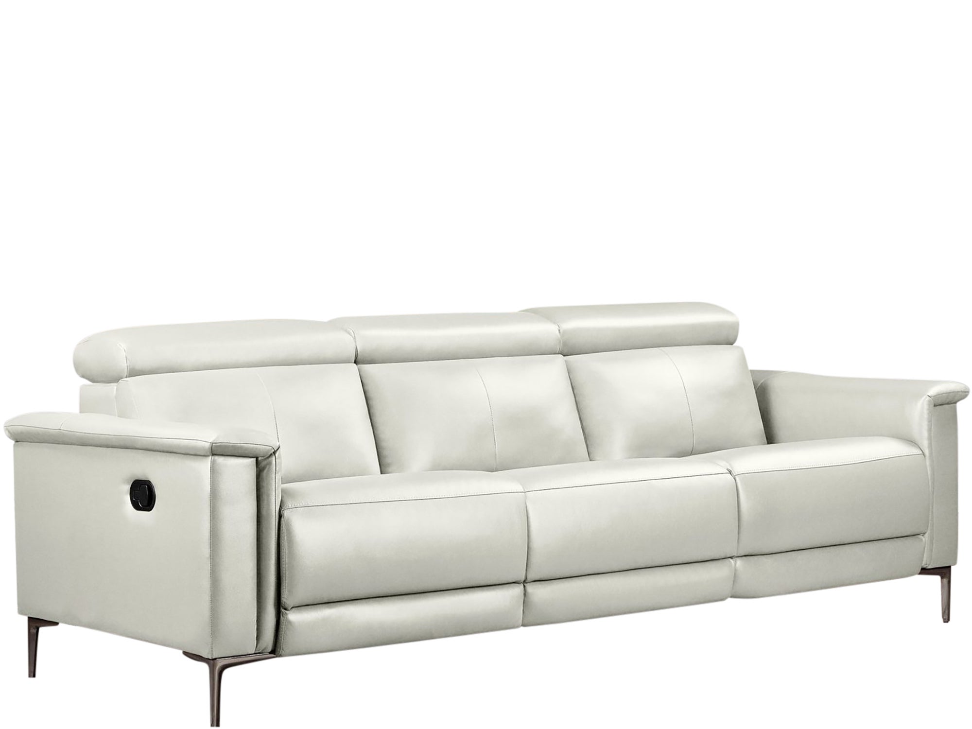 Divano a posti con reclinabili manuali in PU crema Leroy Merlin