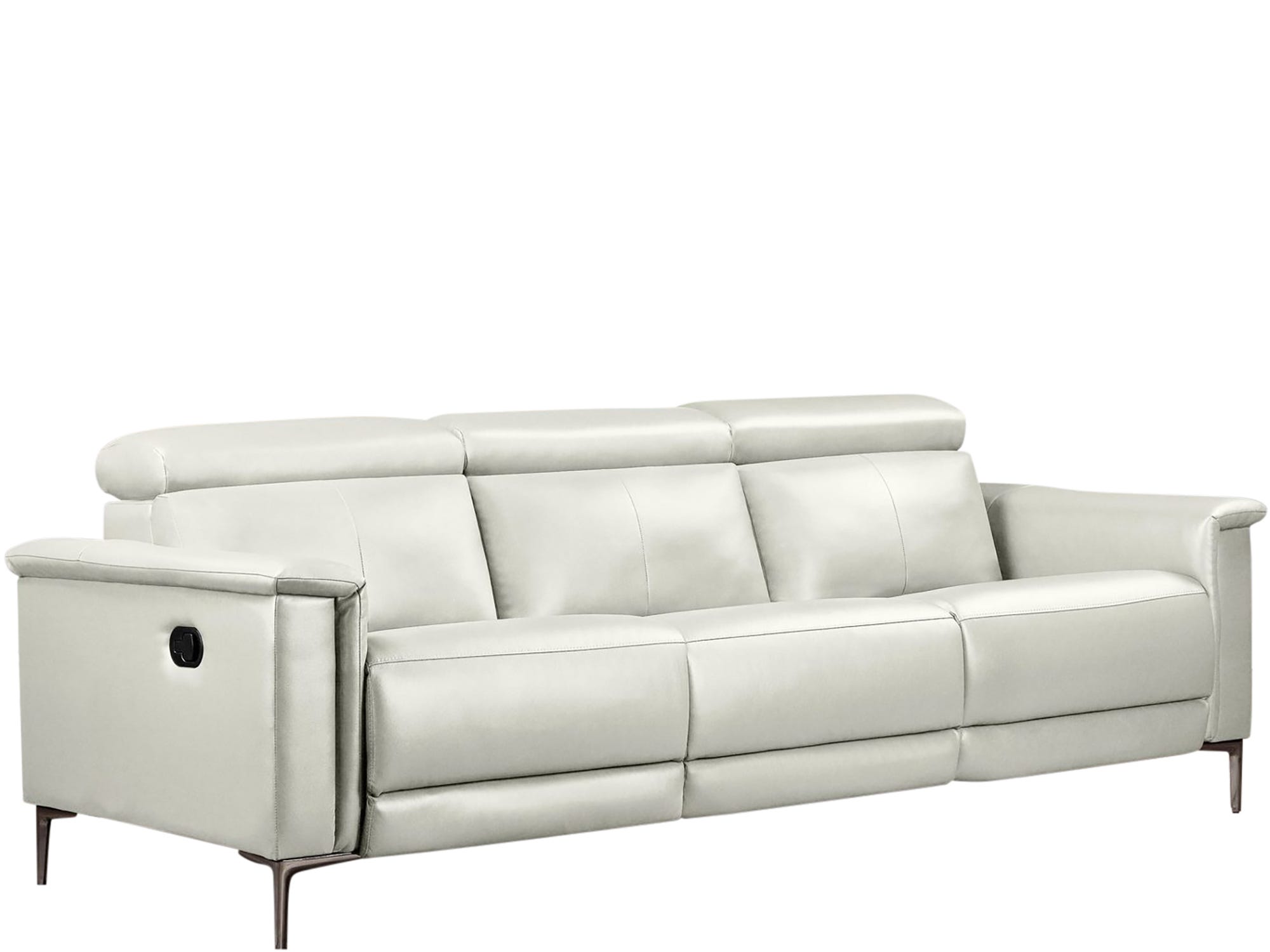 Divano a posti con reclinabili manuali in PU crema Leroy Merlin