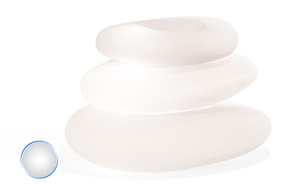 Vase lumineux Eden blanc brillant en polymère Monacis - Cm 75X62X47 H - 5