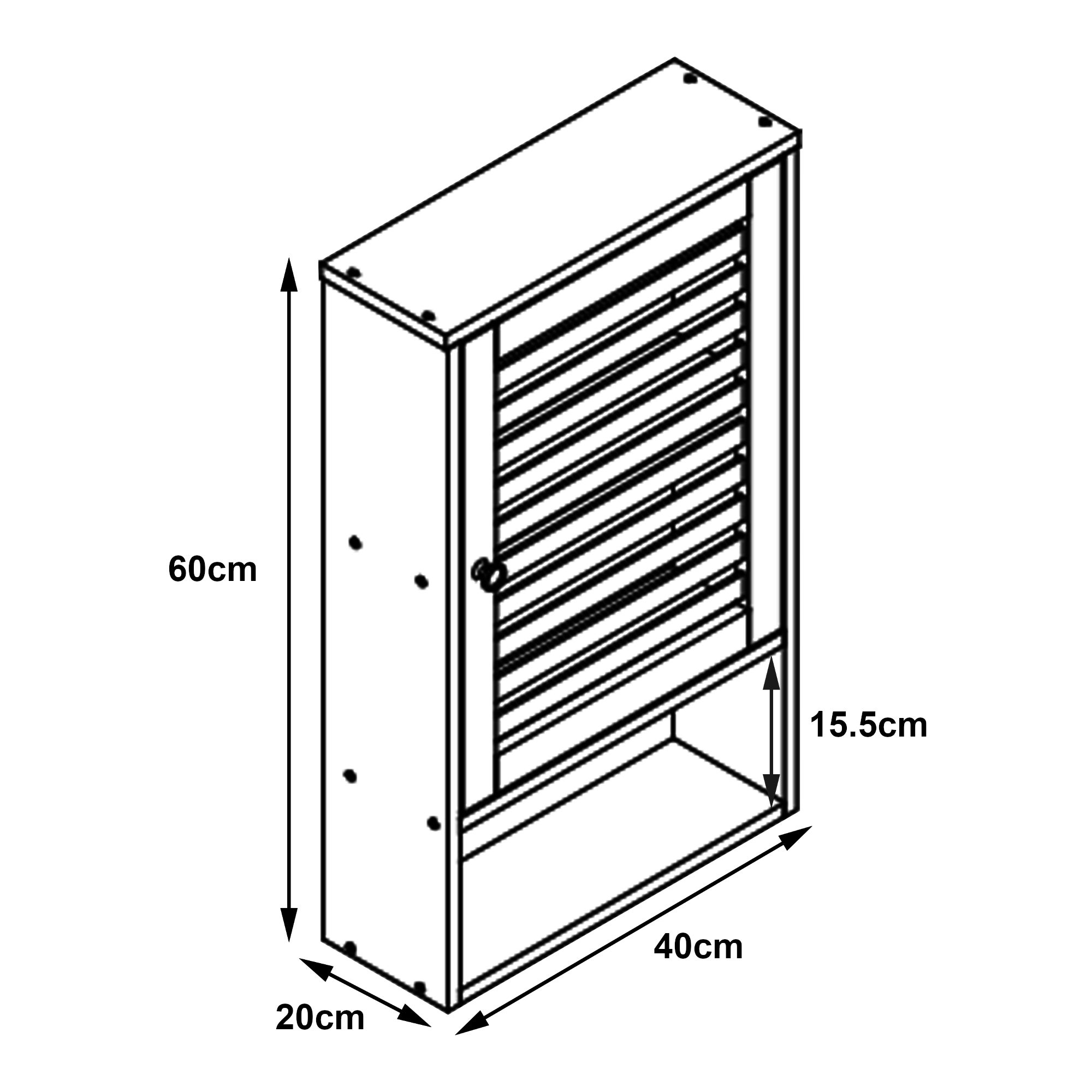 Armoire murale de salle de bain Gjesdal bambou 60 x 40 x 20 cm naturel [en.casa] - 4