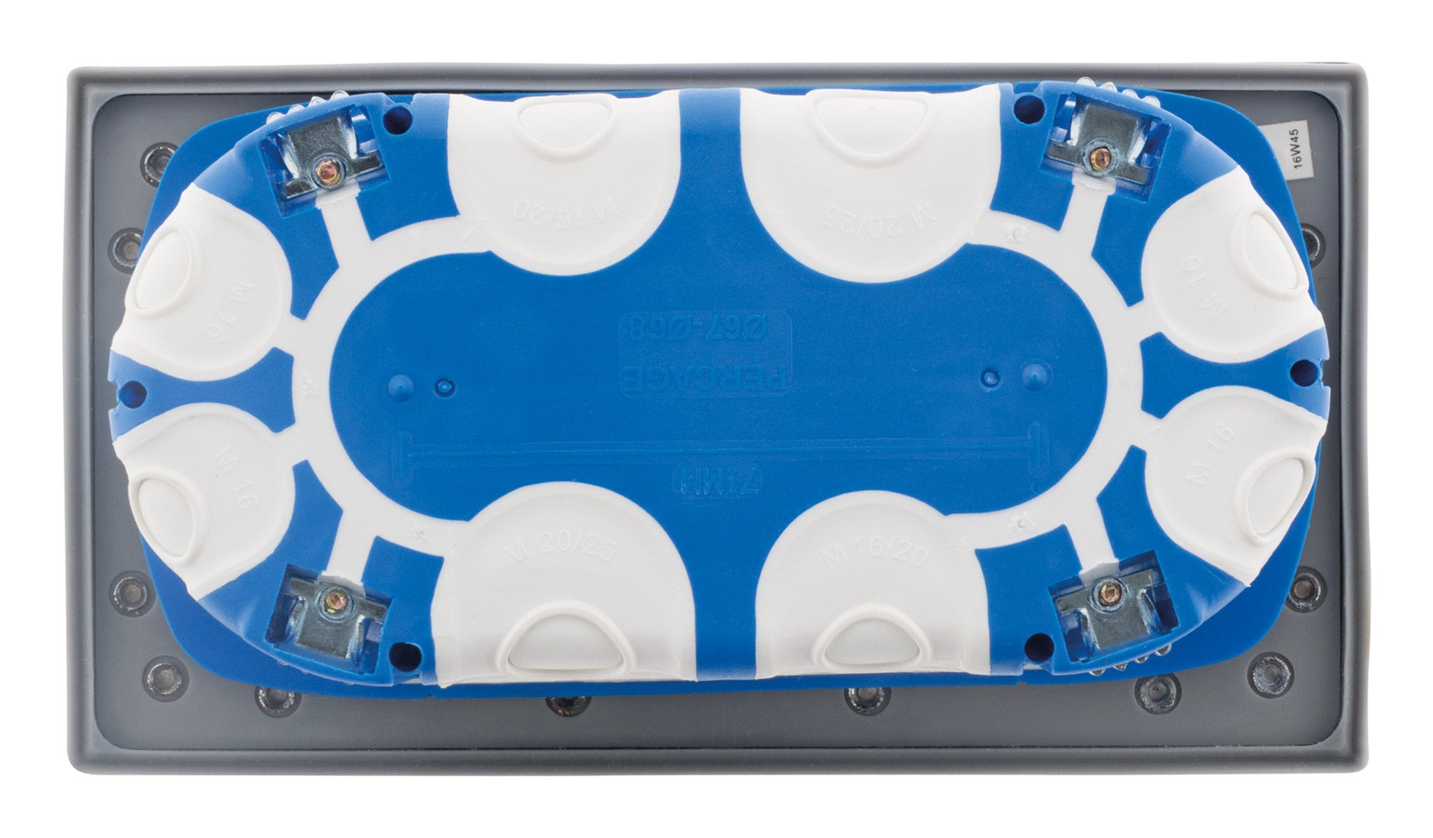 Zenitech - Presa da pavimento 16A 2P+T - finitura alluminio spazzolato - IP55 - doppia - 6