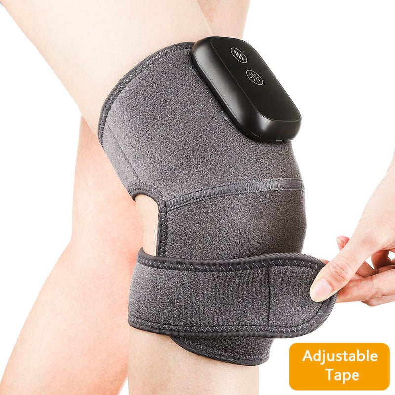 Genouillère chauffante sans fil, soulagement des douleurs articulaires, arthrite, crampes, vibrations électriques, 3 niveaux de chaleur réglables - 4