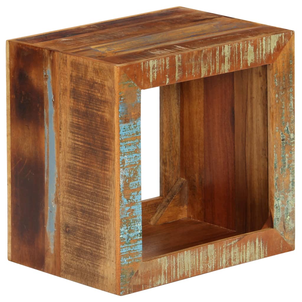 Tabouret 40x30x40 cm Bois de récupération solide - 9